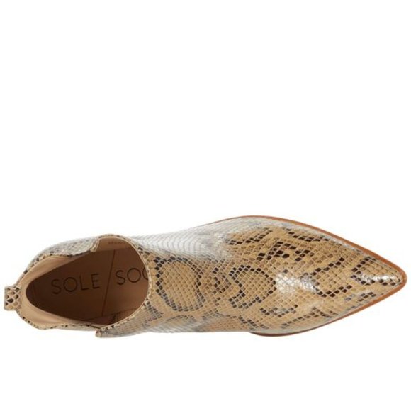 NWB SOLE SOCIETY Laurelah Croc Embossed Bootie 9.5 - Picture 2 of 4